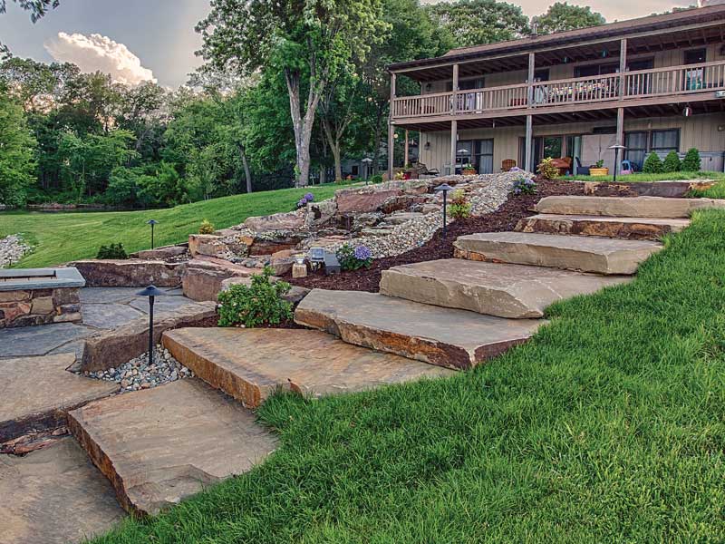 natural stone steps